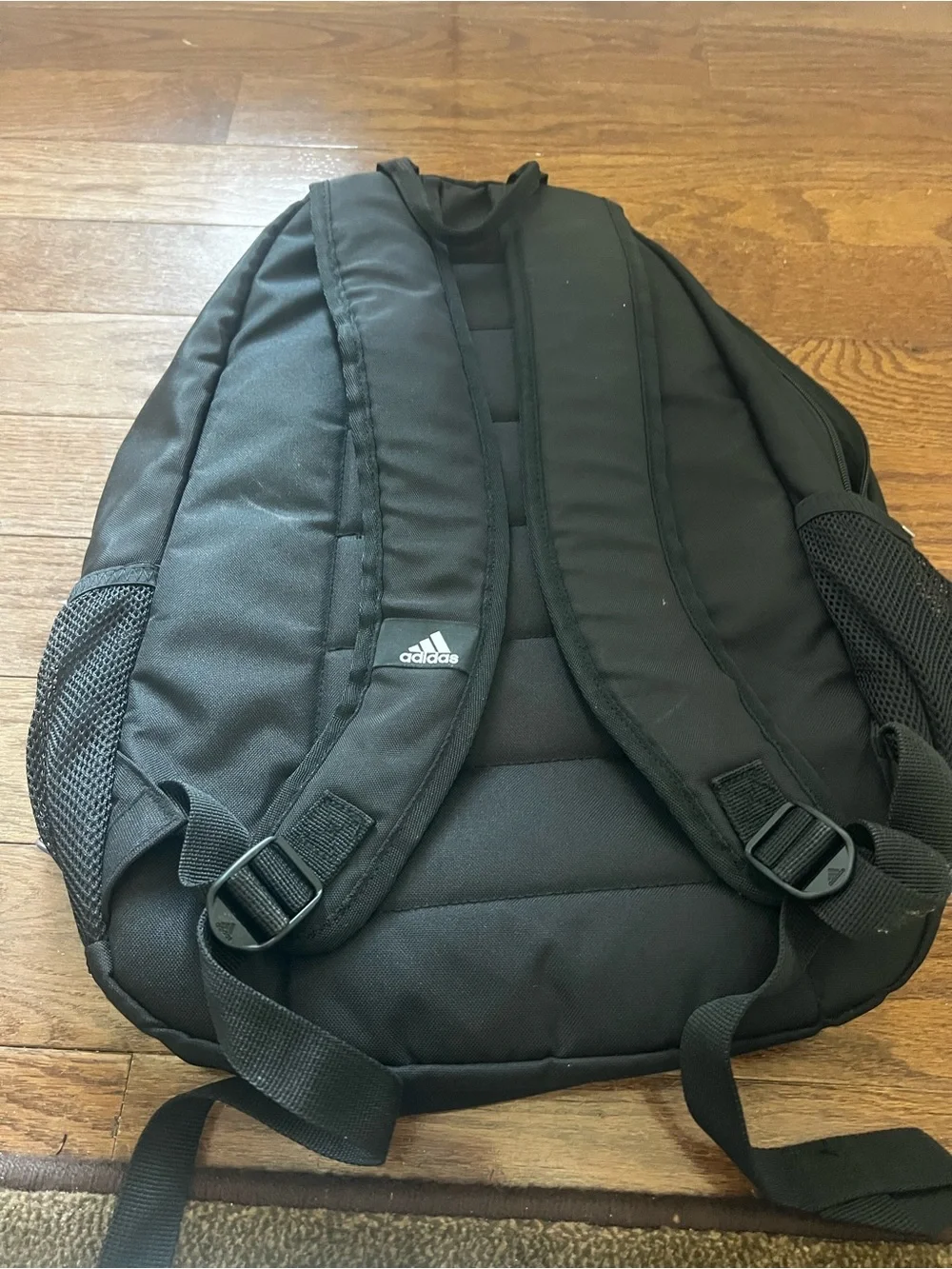 Adidas Black Backpack Book Bag School Gym Travel One Size